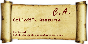 Czifrák Asszunta névjegykártya